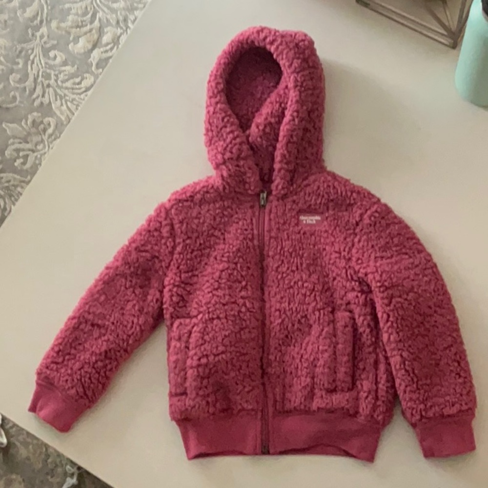Abercrombie Kids Pink Cozy Sherpa Hoodie
